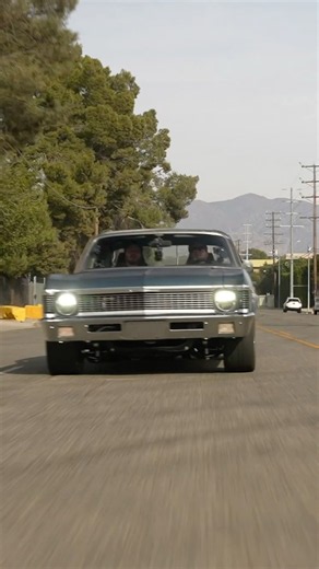 700HP supercharged Chevy Nova blasts down the strip