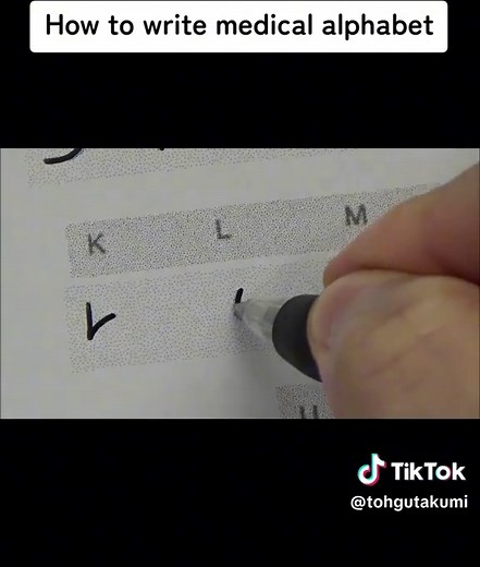 How to Write the Medical Alphabet