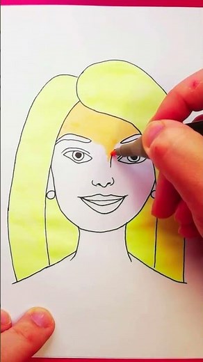 How to draw Barbie step by step | Drawing & Coloring Tutorial