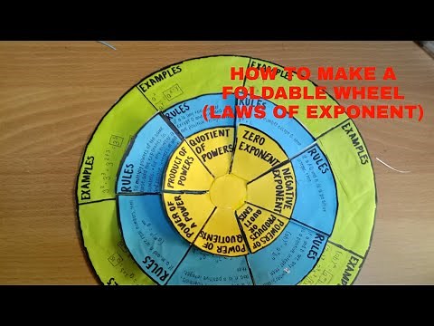 How to make a foldable wheel (Laws of Exponent)