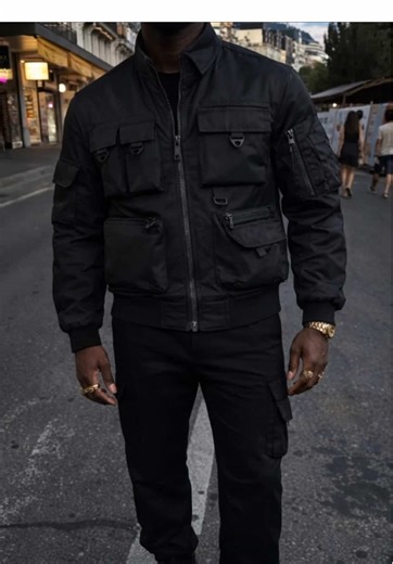 This tactical jacket is built for real use. Water-resistant, scratch-resistant, and loaded with pockets — a solid workwear piece that holds up in any situation.🔥#jacket #streetwear #mensfashion #ootd #tiktokshopholidayhaul