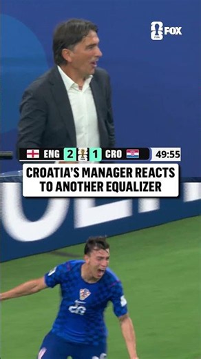 Croatia's manager going through all the emotions in the first half