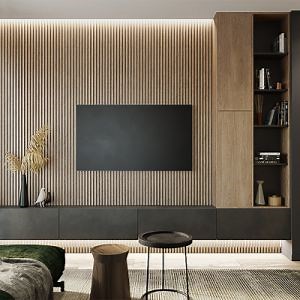 [Hot Item] Modern Wooden Coffee Table Sets Furniture with TV Stand Cabinet