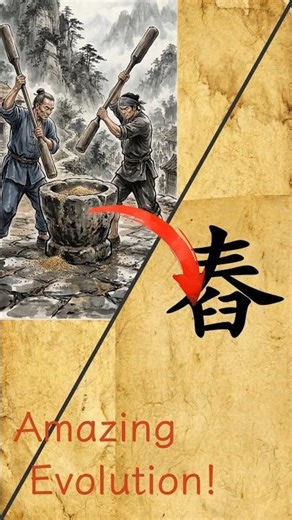 Why "Chōng" looks like pounding grain 🌾