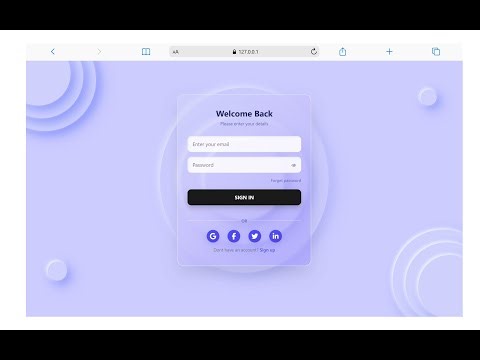 Glassmorphism Login Page with Neumorphism Effects | HTML CSS #frontend