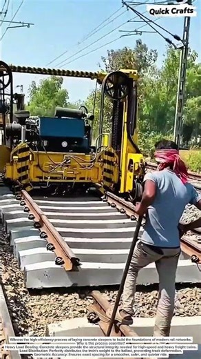 Railway Sleeper Laying Process #shorts