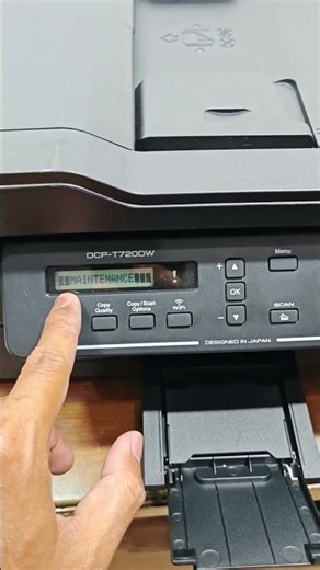 How to enter maintenance mode on a Brother DCP-T720DW printer #youtubeshorts #printer #brother