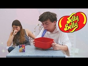JELLY BELLY CHALLENGE IN COUPLE * VOMIT ALERT *
