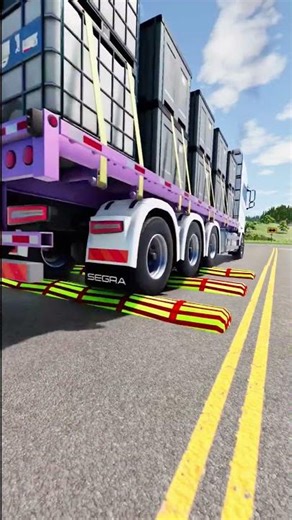 heavy load tow trucks vs Speed Bumps #short #beamng #beamngdrive #trucksvs