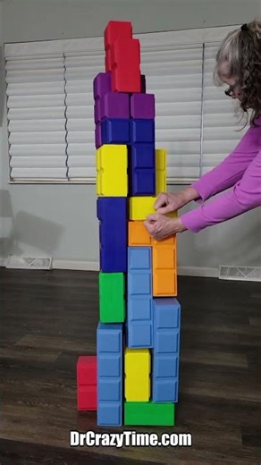 Large Tetris Block Tower