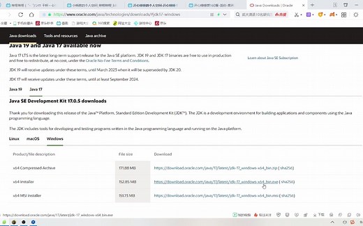教你如何下载java17（官网）