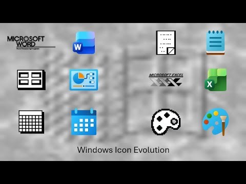 Windows Icon Evolution 1985 - 2026