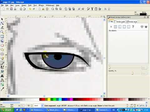 Anime style eye creating with Inkscape