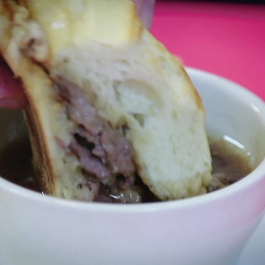 We can't get enough of this juicy Beef Dip Sandwich from Red Door! What's your favorite sandwich? #DDD with Guy Fieri > Fridays at 9|8c | Food Network