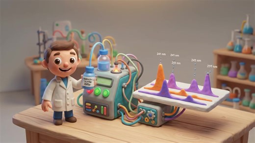 Wavelength Accuracy Calibration in HPLC 1. Purpose Wavelength accuracy calibration ensures that the detector (usually a UV-Vis detector) is measuring light at the correct wavelength. Accurate wavelength measurement is critical because absorbance values depend on precise wavelength alignment with analyte absorption maxima. 2. Principle Certain reference materials (filters or solutions) have well-defined absorbance peaks at specific wavelengths. By scanning these standards, the detector’s measured