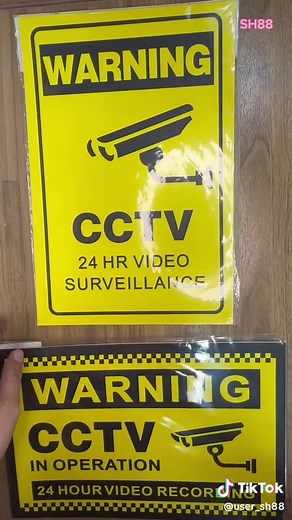 CCTV Warning Signs: Horizontal and Vertical Styles