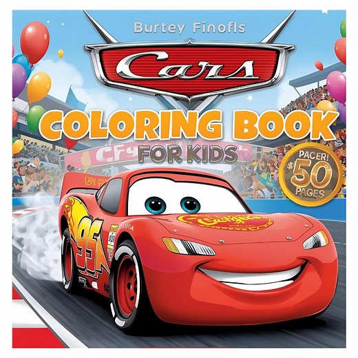 Race Car Coloring Book for Kids | 50 Printable Cartoon Cars Activity Pages PDF - Etsy