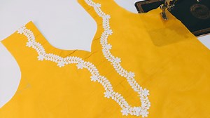 1.1M views · 9.5K reactions | Make this beautiful Round Neck Design with Lace Patchwork. #sewing #neckdesign #fashion #kurti #Kameez #stitching #dressmaking #fashiondesigning #cuttingandstitching #design | Ghori fashion designer | Facebook