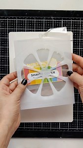 Isn’t this shaped shaker card fun?! We love how Galina created the texture by pressing a dampened sponge over the ink-blended areas! Use our flat shaker covers to help add more sparkle to your card! . . . #waffleflowercrafts #cardmaking #cardmakingideas #handmadecards #shakercard #cardmakinghobby | Waffle Flower Crafts
