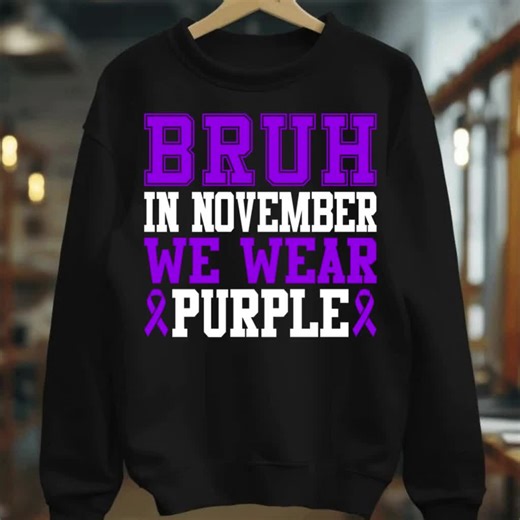 Bruh in November We Wear Purple Png Svg, Pancreatic Cancer Awareness, Epilepsy Awareness, Alzheimer’s Awareness, Purple Ribbon, Digital File - Etsy