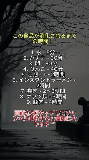 この食品が消化されるまでの時間#消化時間 #健康食 #食べ物の豆知識
