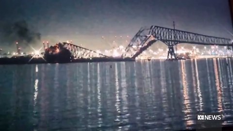 Francis Scott Key Bridge in Baltimore collapses after ship collision