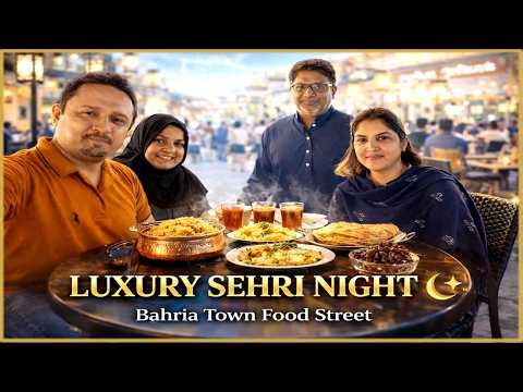 Sehri at Bahria Town Food Street Karachi | Ramadan Night Vlog with Friends 🌙 | Karachi Food Street