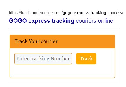 GOGO Express Tracking | Track your Parcel online
