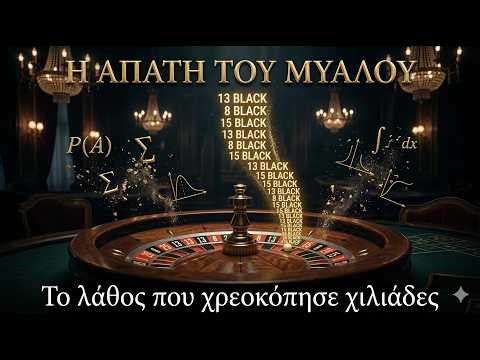 Γιατί το Καζίνο ΠΑΝΤΑ Κερδίζει και εσύ ΠΑΝΤΑ χάνεις! | Η πλάνη του τζογαδόρου ( gamblers fallacy)