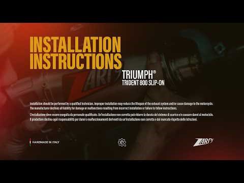 Installation instructions: Zard Trident 800 Slip-on | Triumph