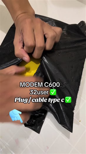 Modem c600 wifi-6 32user cable type C . #modemc600wifi #wifi6 #32user #foryou #vdfypシftiktok #wifi