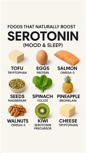 9 FOODS THAT BOOST SEROTONIN NATURALLY FOR BETTER MOOD AND SLEEP AFTER 60