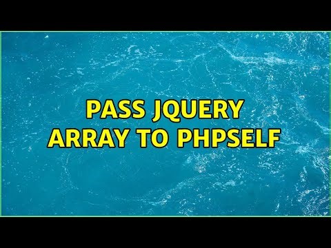 Pass Jquery Array to phpself