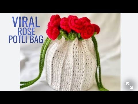 🌸 Viral Crochet Potli Bag Tutorial | Easy & Beautiful Handmade Bag Pattern 🧶