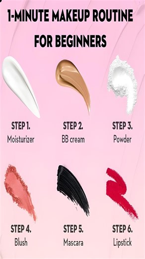 ✨ 1-Minute Makeup Routine for Beginners ✨ No more long hours in front of the mirror — just 6 easy steps for a fresh, glowing look! 💄 Perfect for busy mornings or last-minute plans 💫 #MakeupForBeginners #QuickMakeup #1MinuteMakeup #GlowUp #BeautyTips #MakeupRoutine #SimpleMakeup #makeuphacks | Manisha Saini