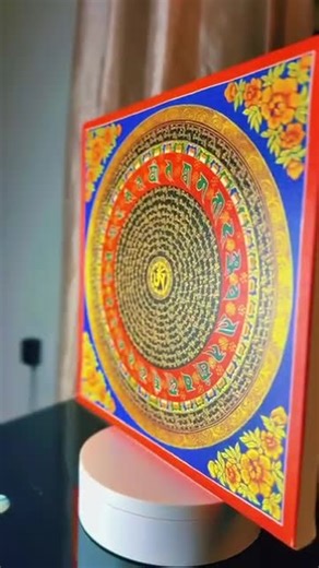 Tibetan Mandala Featuring Mantras and Sacred Symbols With Frame. - Etsy