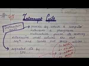 Interrupt Cycle topic- btech students