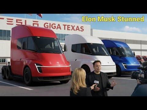 Elon Musk Stunned by Tesla Semi’s New Design! 5 Major Upgrades That Outshine All Rivals!