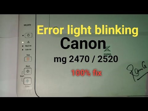 Canon mg 2470 /2520 printer error light blinking problem solve | how to solve error light blinking |