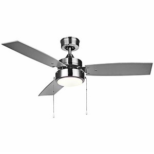 Canarm Wallis 42" Brushed Nickel / Gray Ceiling Fan with LED light - 1756 CFM, 120V