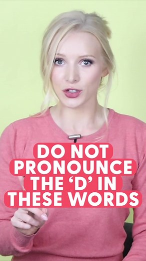 Don’t pronounce the D in these words! #pronunciation #learnenglish #englishteacher