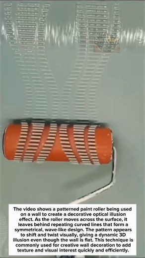 3D Illusion Paint Roller Creates Stunning Wall Patterns #DIY #Painting #HomeDesign