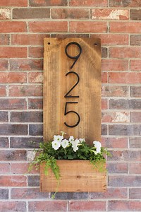 DIY House Number Sign - Shades of Blue Interiors