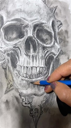 Human Skull drawing pencil #sketch
