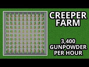 New Creeper Farm 1.21.10 - 3,400 Gunpowder Per Hour - Tutorial