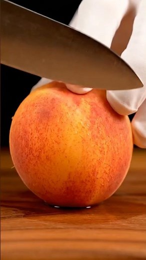 ultra-realistic peach cutting asmr 🍑 | cinematic 4k macro | satisfying fruit slice