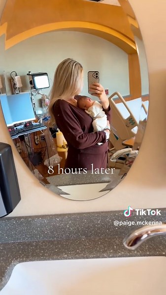 My water broke an hour after the first clip & I delievered him 4 hours later 👀🩷 #laboranddelivery #newborn #birth #pregnancy