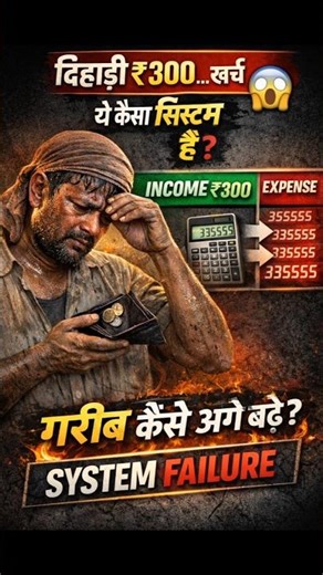 A laborer earns ₹300... spends ₹500? You'll be shocked to learn the truth! Poverty life #shorts #...