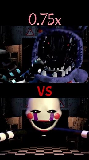 FNaF 2 – Withered Bonnie vs Puppet – Jumpscare 0.25x ➜ 2x