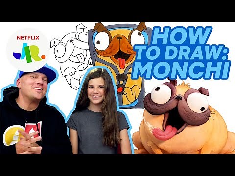 How to Draw Monchi the Pug with KidArt 🐶 The Mitchells vs. The Machines | Netflix Jr